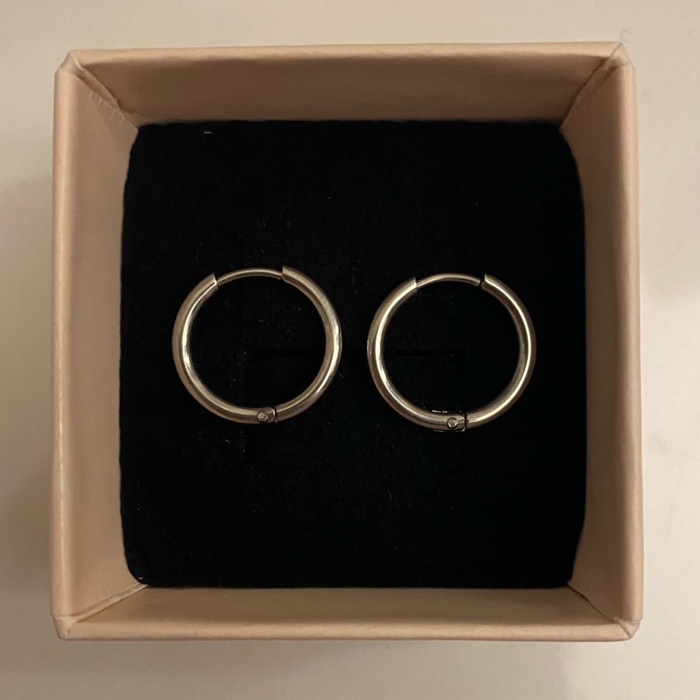 Silver Minimalist Hoops